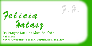 felicia halasz business card